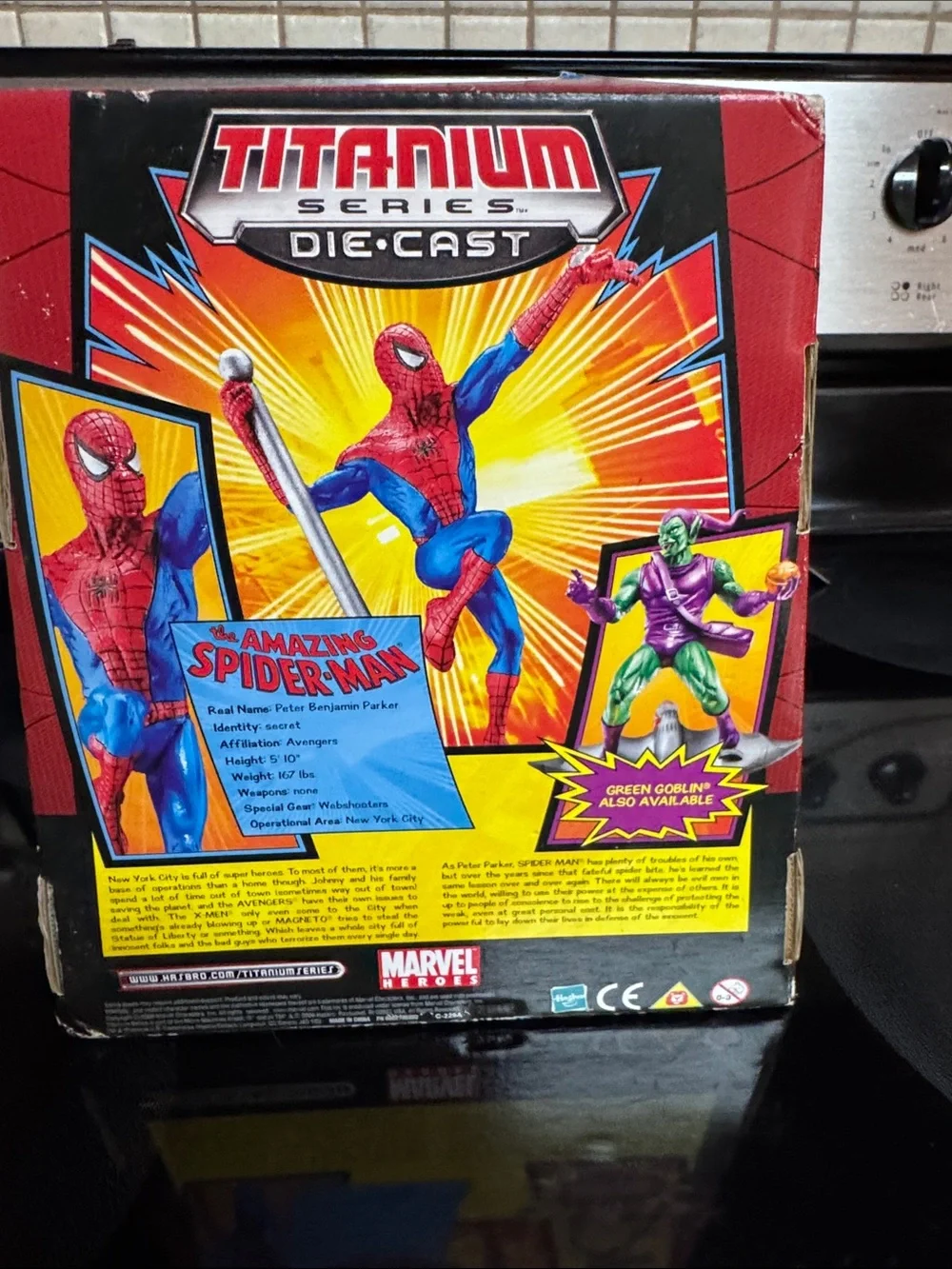 Marvel Titanium Series Die-Cast Spider-Man Figurine - Black/Gray Patina DC2